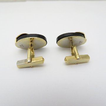 ヴィンテージ オニキス＆シルバー カフリンクス＆タイタックの画像