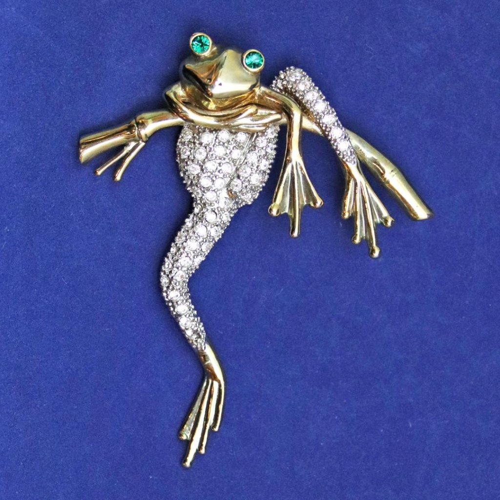 ヴィンテージ カエル ブローチの画像