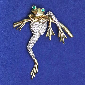 ヴィンテージ カエル ブローチの画像