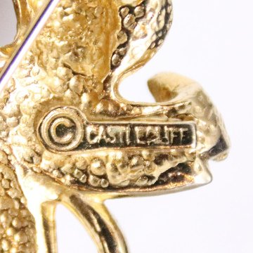 アメリカ Castlecliff カエル ブローチの画像