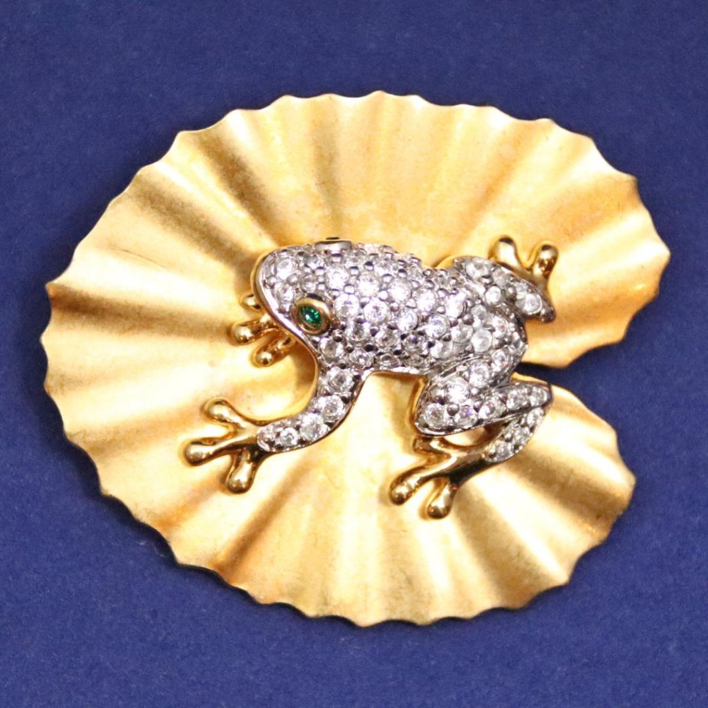 Jackie Orr デザイン カエル ブローチの画像