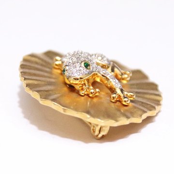 Jackie Orr デザイン カエル ブローチの画像