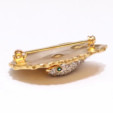 Jackie Orr デザイン カエル ブローチの画像