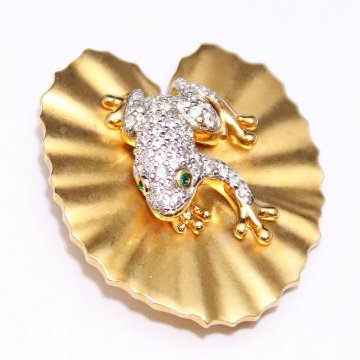 Jackie Orr デザイン カエル ブローチの画像
