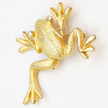 ヴィンテージ カエル ブローチの画像