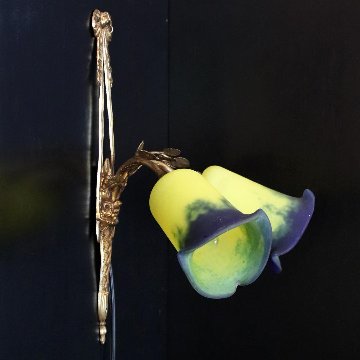 フランス ノヴェルディー ブロンズ 2灯ウォールランプの画像