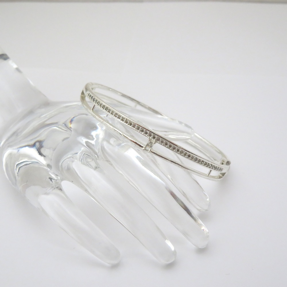 アメリカ ヴィンテージ ラインストーン バングルの画像