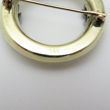 イギリス アールデコ ダイヤモンド 14金ブローチ＆ペンダントの画像