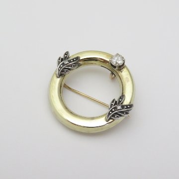 イギリス アールデコ ダイヤモンド 14金ブローチ＆ペンダントの画像