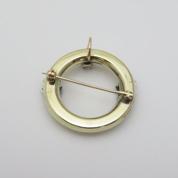 イギリス アールデコ ダイヤモンド 14金ブローチ＆ペンダントの画像