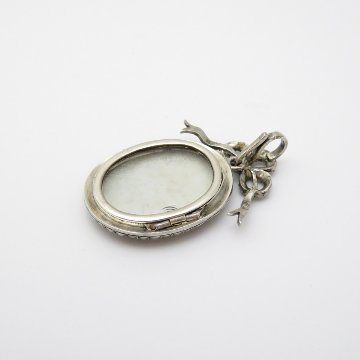 フランス アンティーク ミニアチュール シルバーロケットペンダントの画像