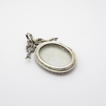 フランス アンティーク ミニアチュール シルバーロケットペンダントの画像