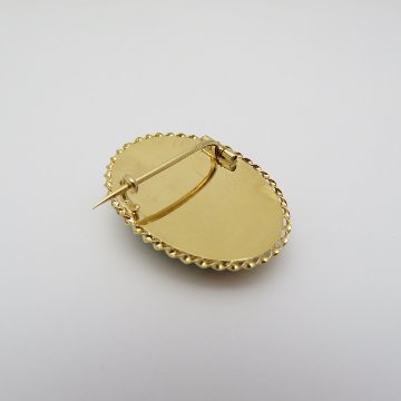 フランス アンティーク ダイヤモンド＆ルビー 18金ブローチの画像