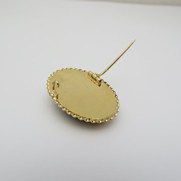 フランス アンティーク ダイヤモンド＆ルビー 18金ブローチの画像