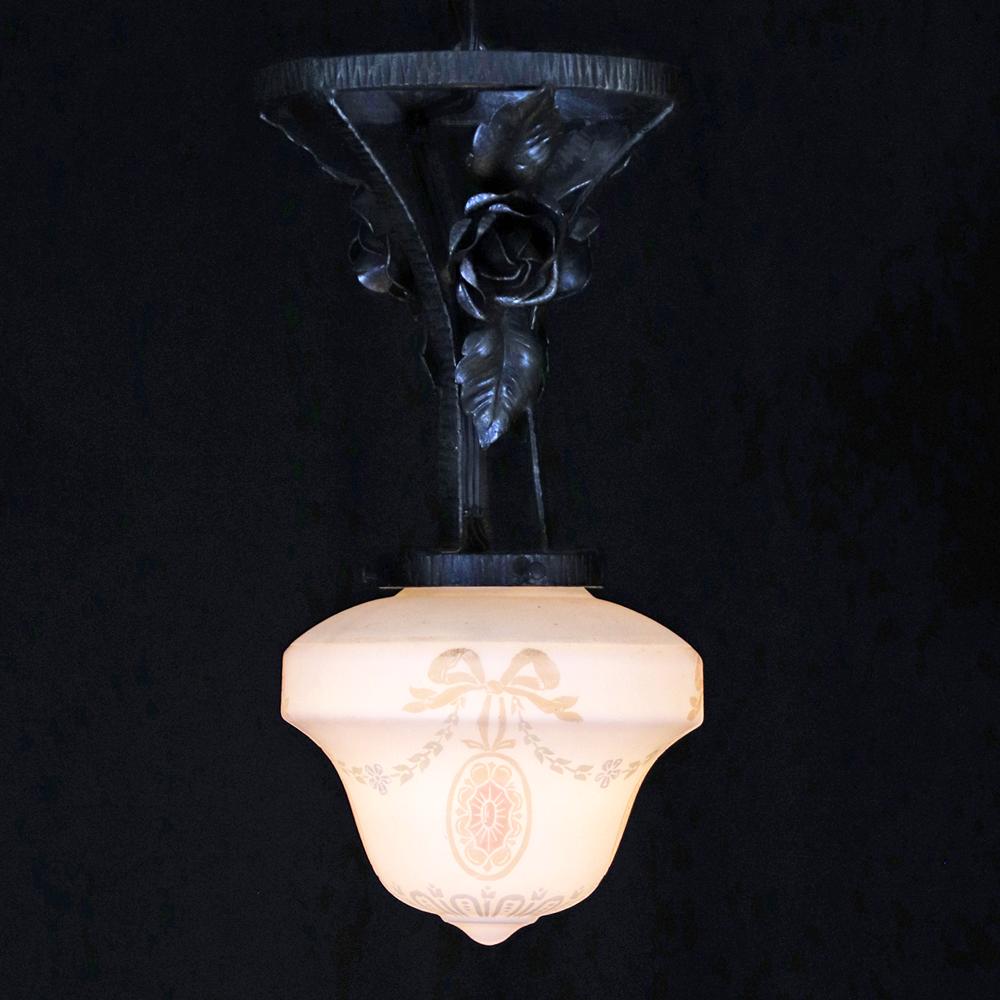 二十世紀初頭 ボヘミア カメオガラス アイアン プラフォニエの画像