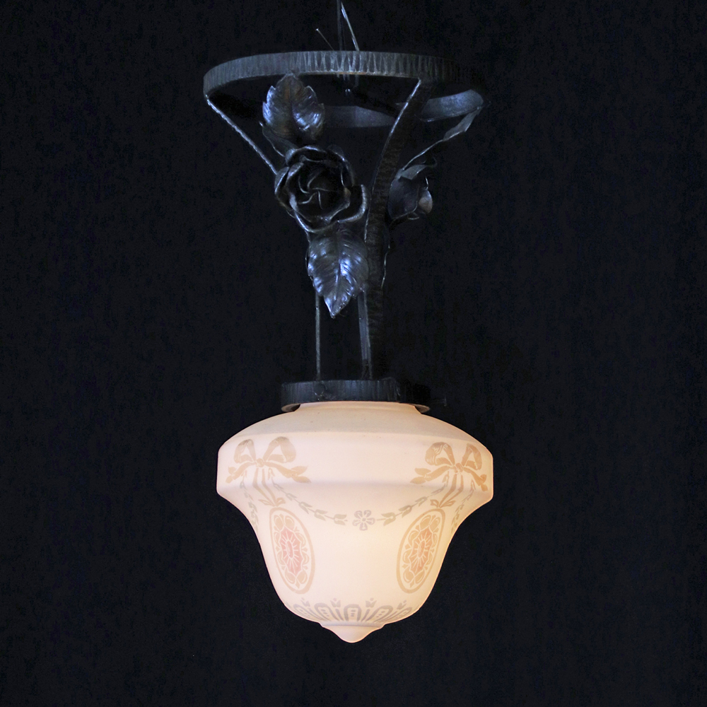 二十世紀初頭 ボヘミア カメオガラス アイアン プラフォニエの画像