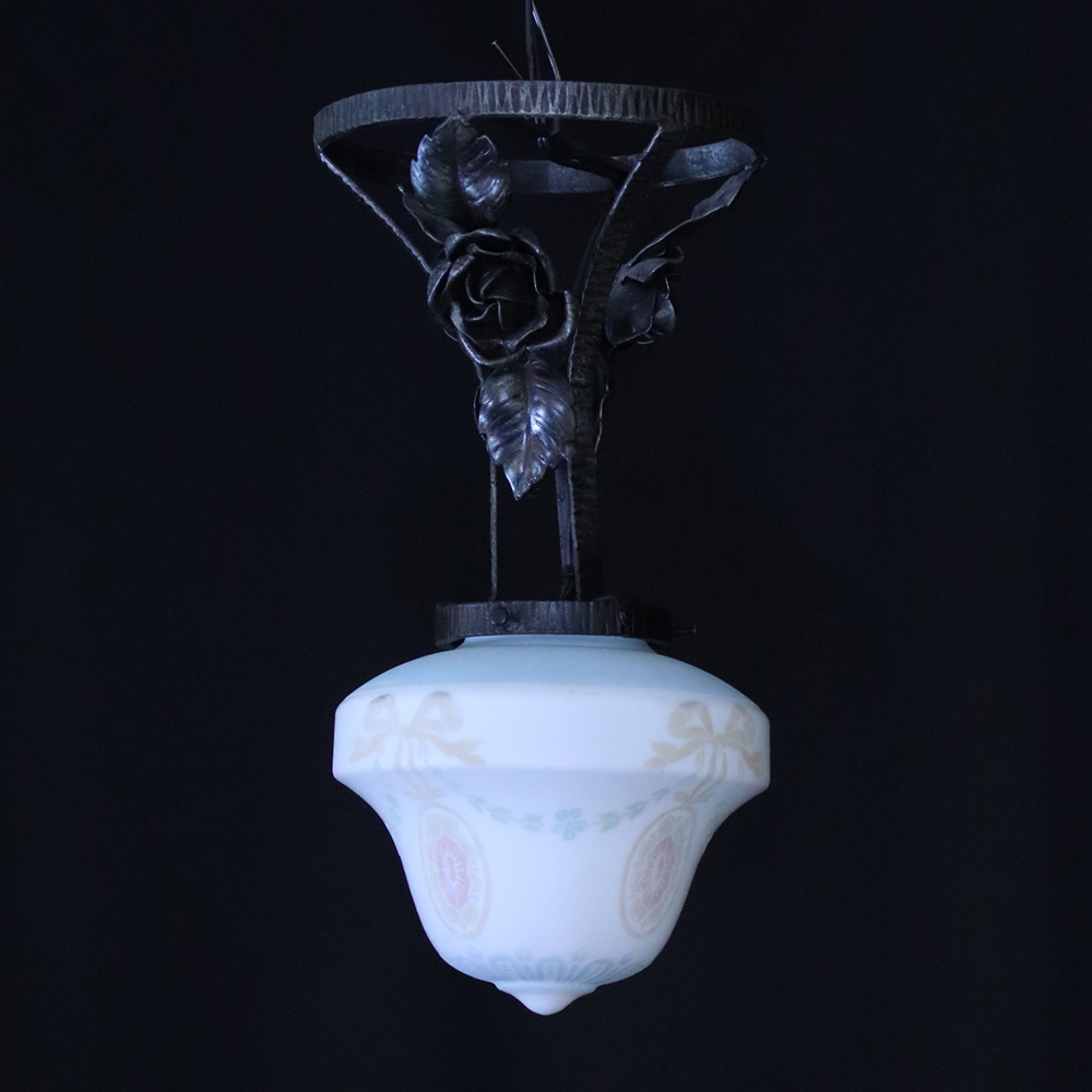 二十世紀初頭 ボヘミア カメオガラス アイアン プラフォニエの画像