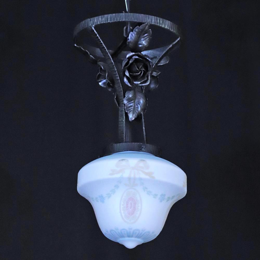 二十世紀初頭 ボヘミア カメオガラス アイアン プラフォニエの画像