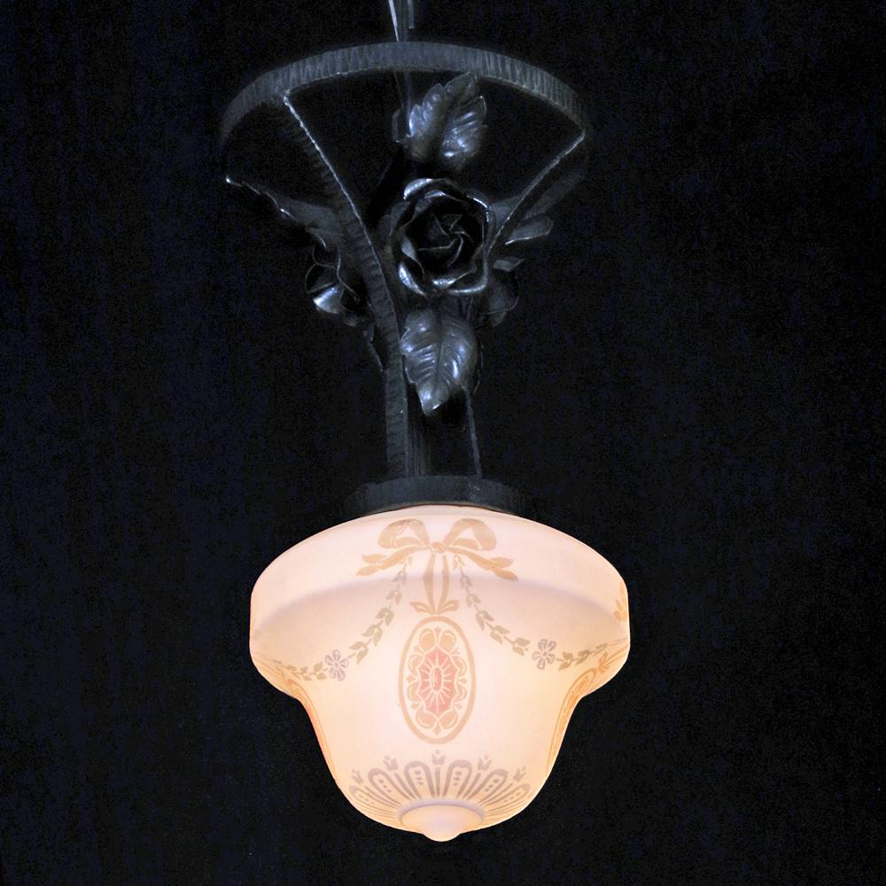 二十世紀初頭 ボヘミア カメオガラス アイアン プラフォニエの画像