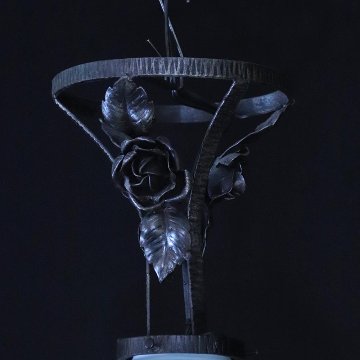 二十世紀初頭 ボヘミア カメオガラス アイアン プラフォニエの画像