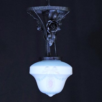 二十世紀初頭 ボヘミア カメオガラス アイアン プラフォニエの画像