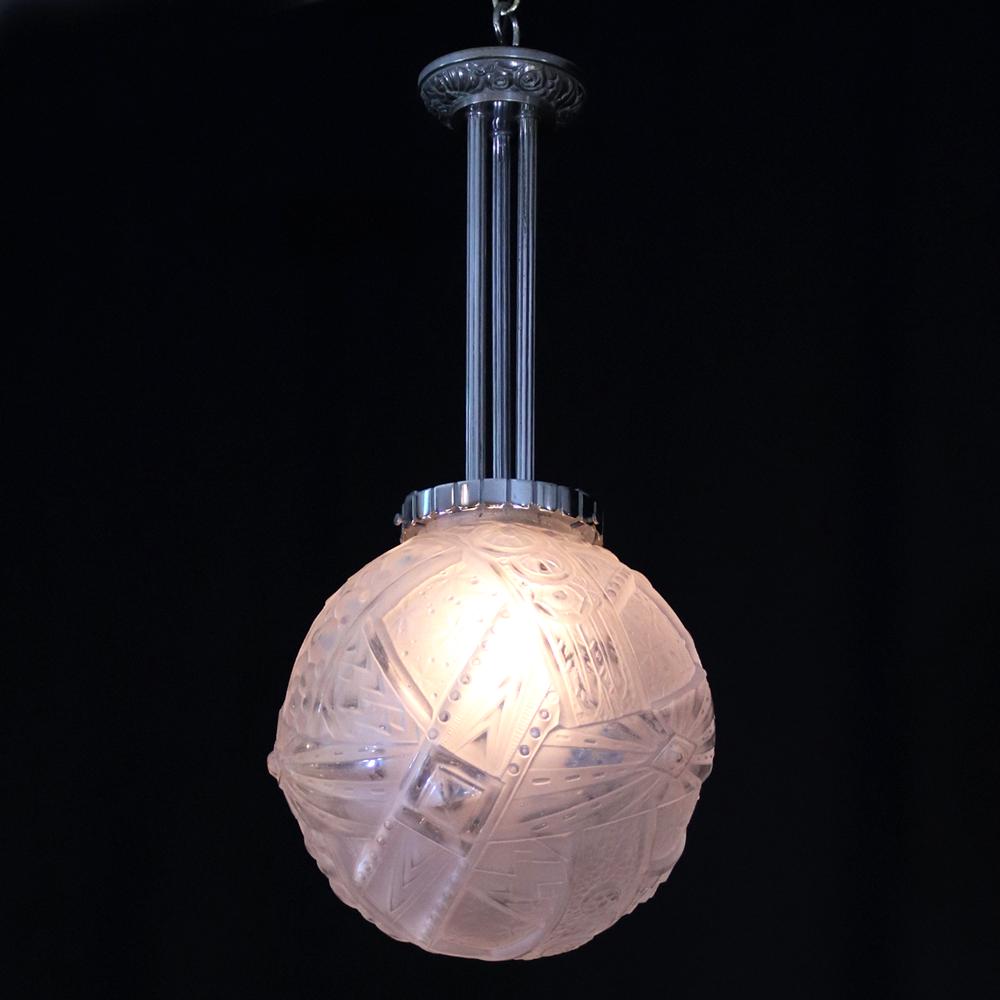 フランス アールデコ ミューラー フロストガラス プラフォニエの画像