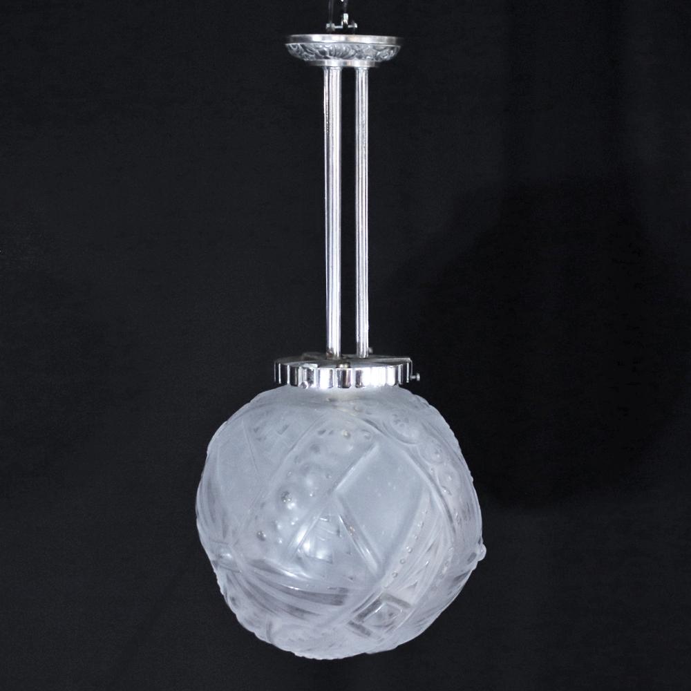 フランス アールデコ ミューラー フロストガラス プラフォニエの画像