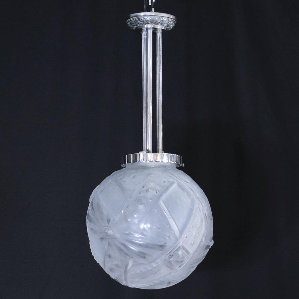 フランス アールデコ ミューラー フロストガラス プラフォニエの画像