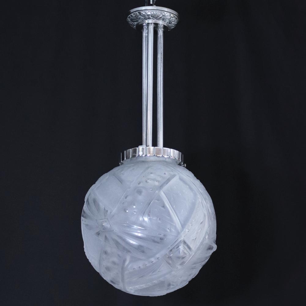 フランス アールデコ ミューラー フロストガラス プラフォニエの画像