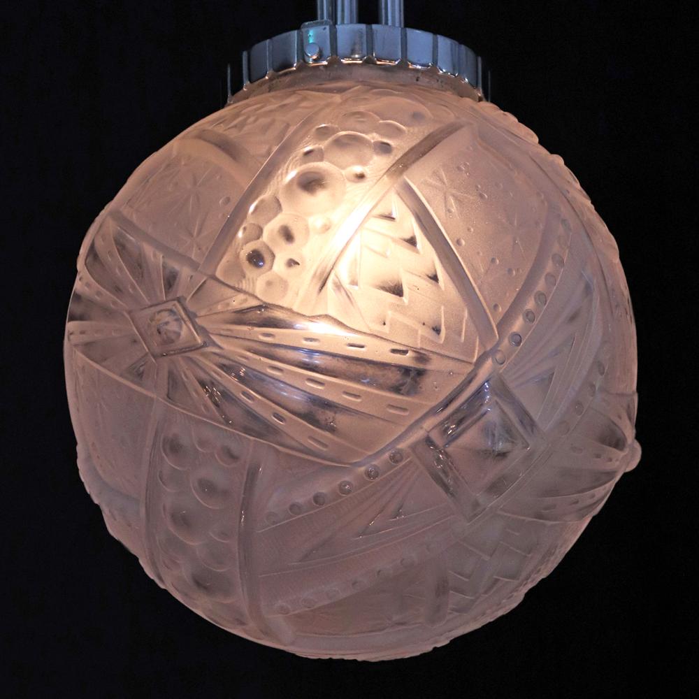 フランス アールデコ ミューラー フロストガラス プラフォニエの画像