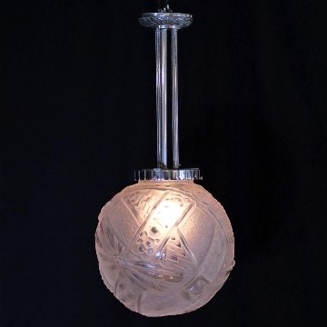 フランス アールデコ ミューラー フロストガラス プラフォニエの画像