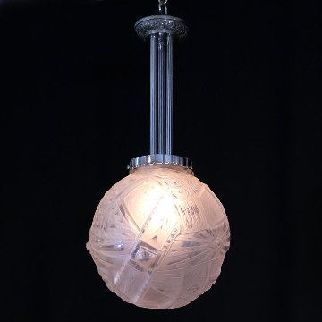 フランス アールデコ ミューラー フロストガラス プラフォニエの画像