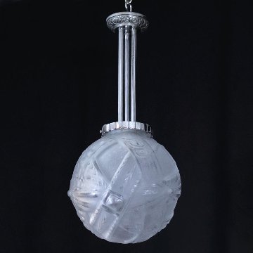 フランス アールデコ ミューラー フロストガラス プラフォニエの画像