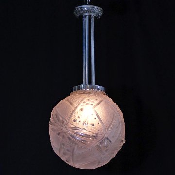 フランス アールデコ ミューラー フロストガラス プラフォニエの画像