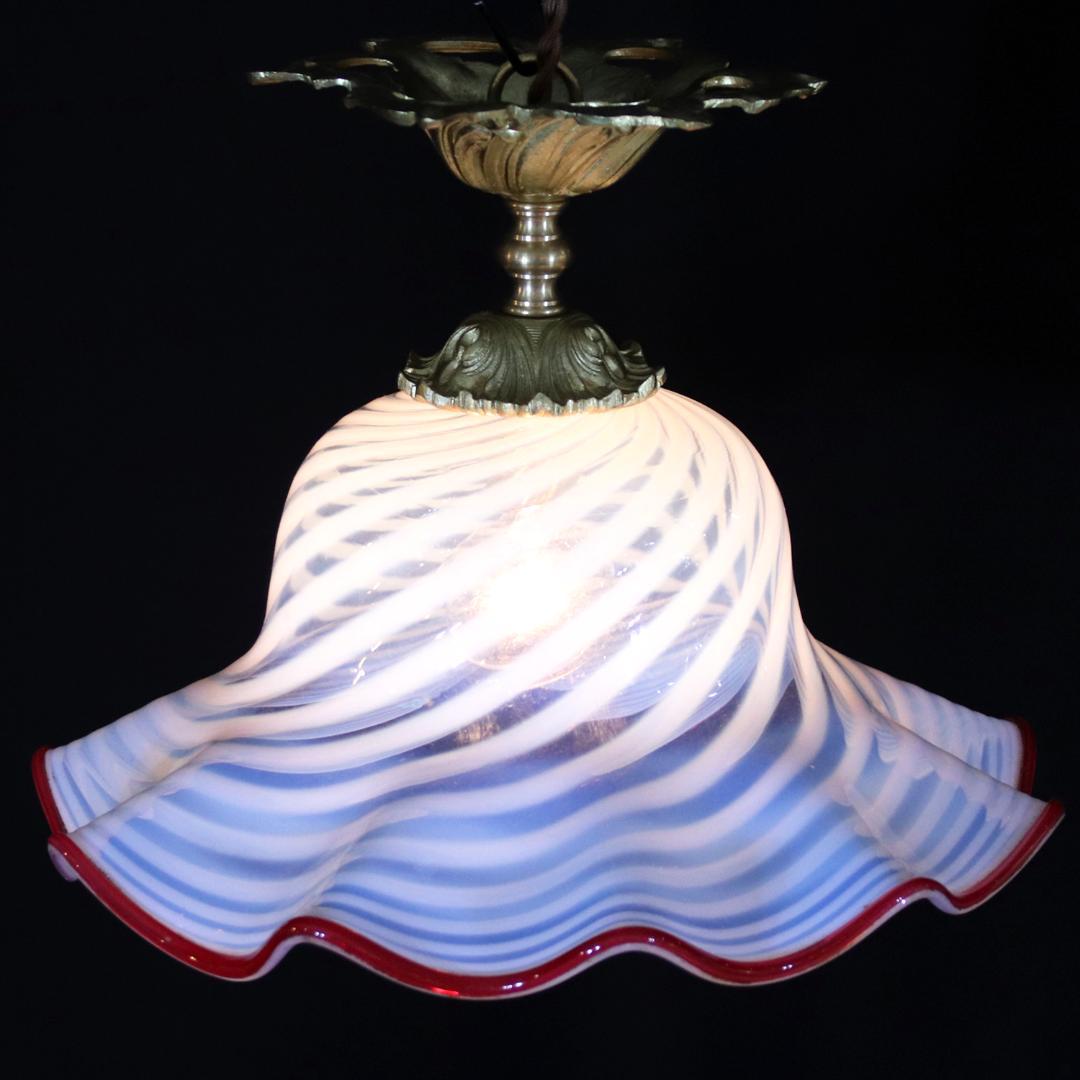 フランス アンティーク オパールセントガラス ギルトブロンズ プラフォニエの画像