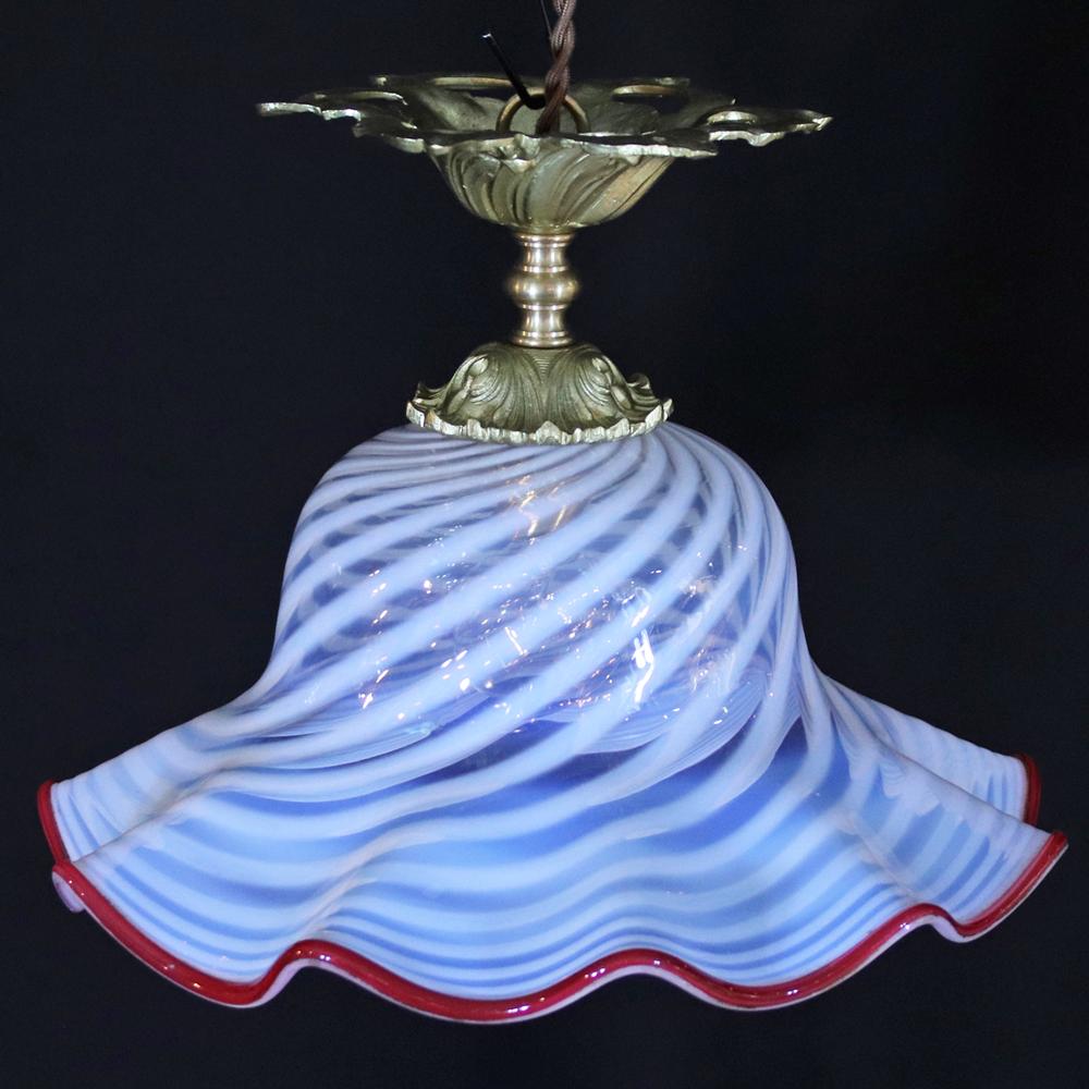 フランス アンティーク オパールセントガラス ギルトブロンズ プラフォニエの画像