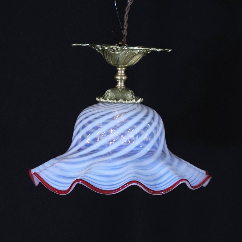 フランス アンティーク オパールセントガラス ギルトブロンズ プラフォニエの画像