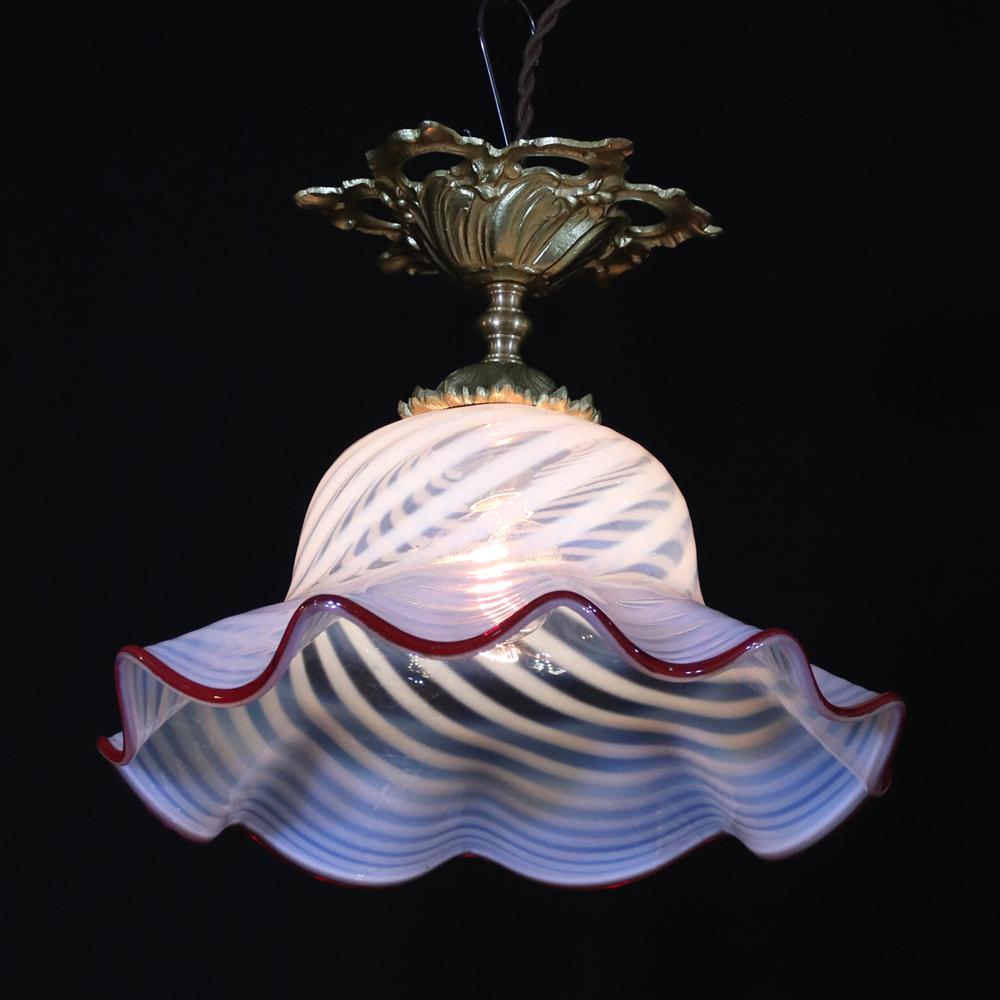 フランス アンティーク オパールセントガラス ギルトブロンズ プラフォニエの画像