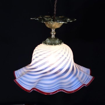 フランス アンティーク オパールセントガラス ギルトブロンズ プラフォニエの画像