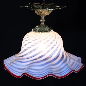 フランス アンティーク オパールセントガラス ギルトブロンズ プラフォニエの画像