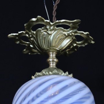 フランス アンティーク オパールセントガラス ギルトブロンズ プラフォニエの画像