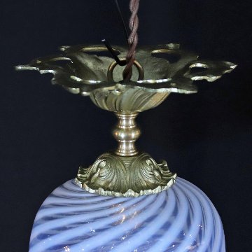 フランス アンティーク オパールセントガラス ギルトブロンズ プラフォニエの画像