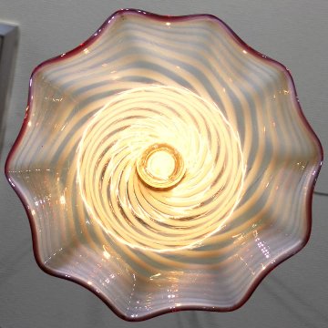 フランス アンティーク オパールセントガラス ギルトブロンズ プラフォニエの画像