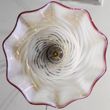 フランス アンティーク オパールセントガラス ギルトブロンズ プラフォニエの画像