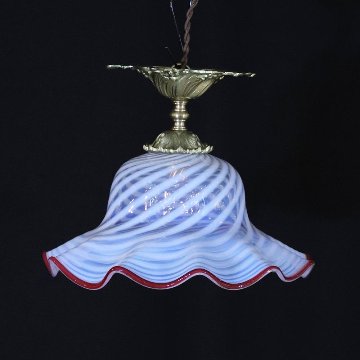 フランス アンティーク オパールセントガラス ギルトブロンズ プラフォニエの画像