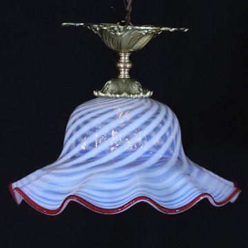 フランス アンティーク オパールセントガラス ギルトブロンズ プラフォニエの画像