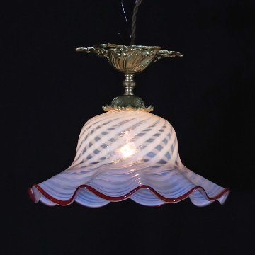 フランス アンティーク オパールセントガラス ギルトブロンズ プラフォニエの画像