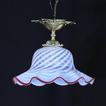 フランス アンティーク オパールセントガラス ギルトブロンズ プラフォニエの画像