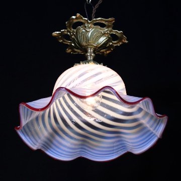 フランス アンティーク オパールセントガラス ギルトブロンズ プラフォニエの画像