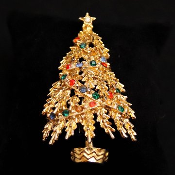 アメリカ ART クリスマスブローチの画像